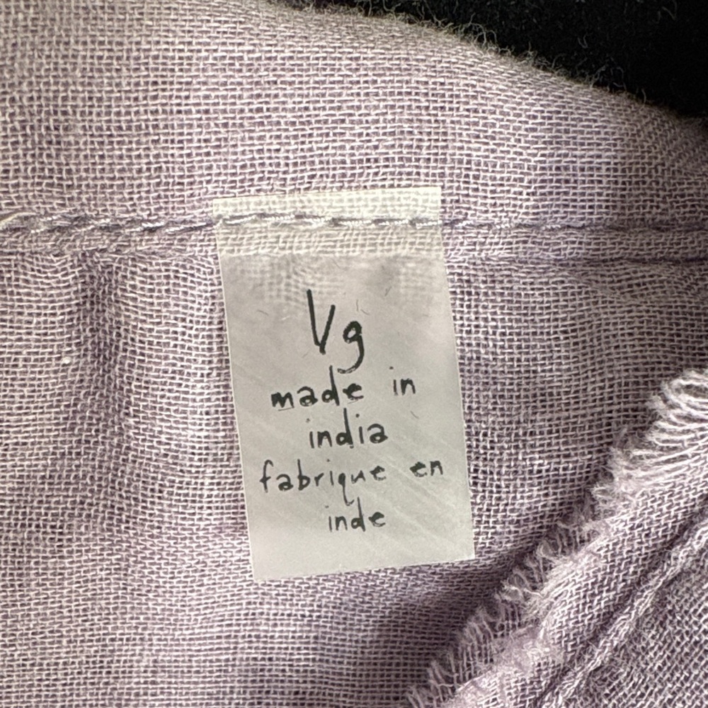 Free People Purple Ruffled Button-Up Tuxedo Blouse - Picture 7 of 11